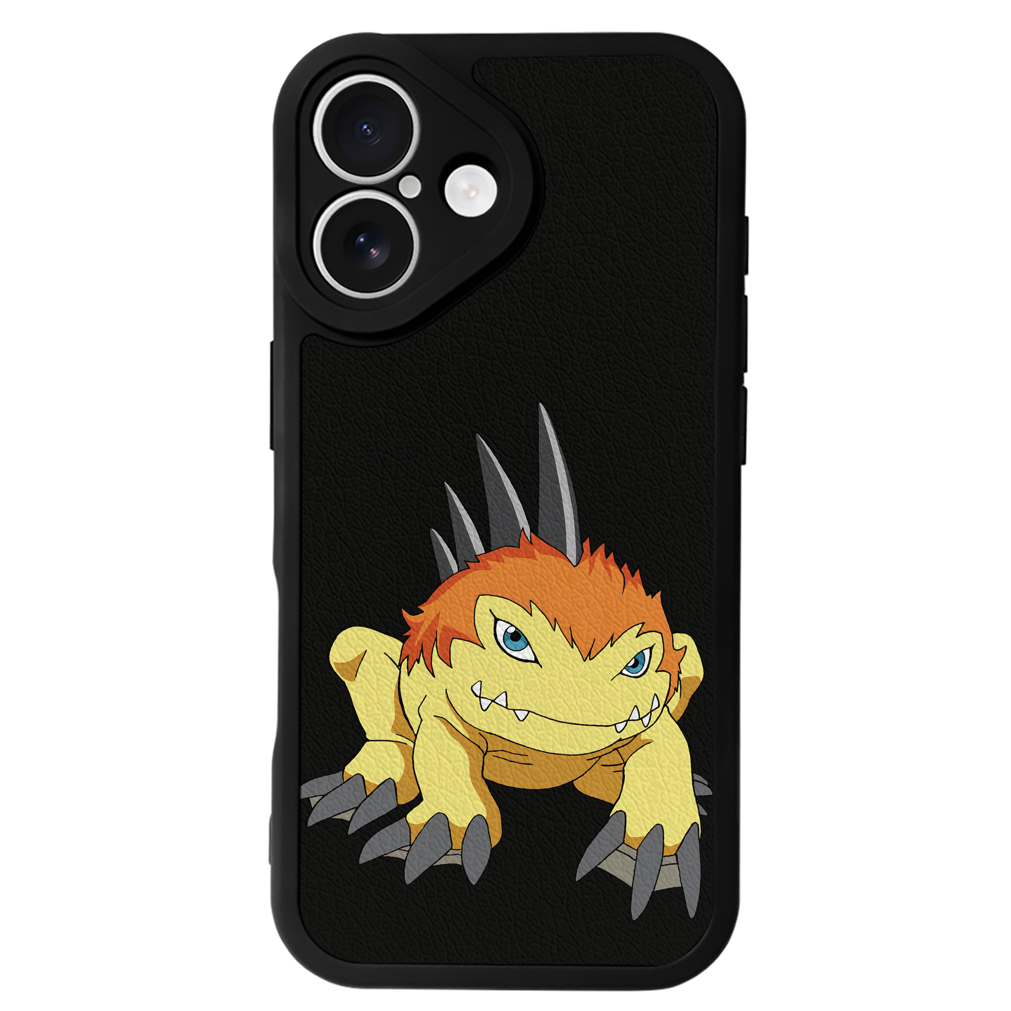 （画像用） Digimon デジタルモンスター/デジモン 【iPhone 16シリーズ対応】シリコンスマホケース（レザー調） 材質：シリコン